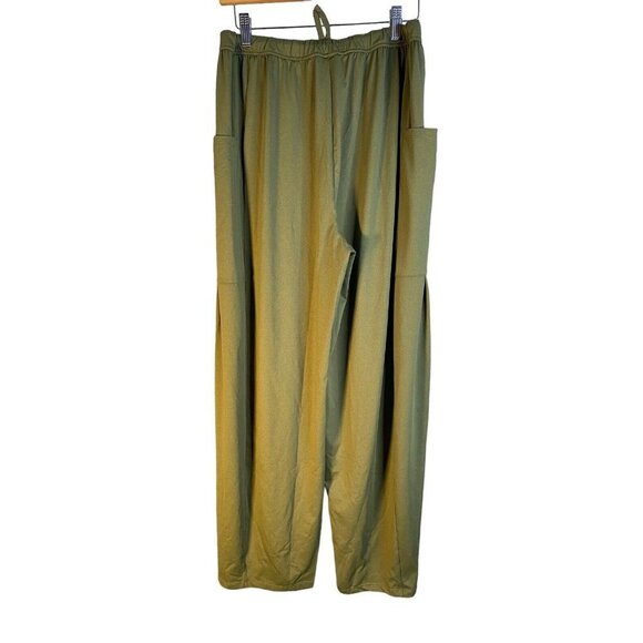 Halara Mid‎ Rise Elastic Waistband Side Pocket Flowy Wide Leg Casual Pants M - Picture 6 of 9